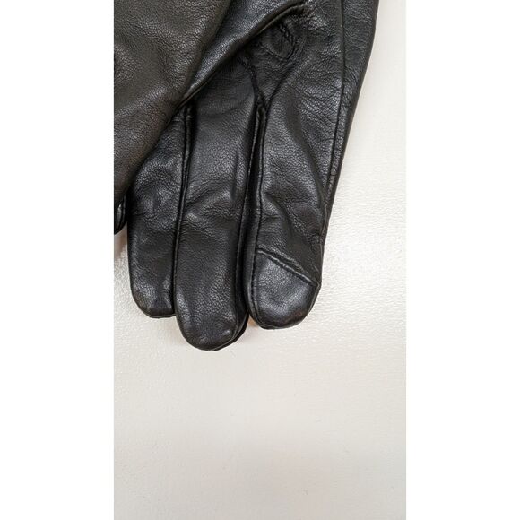 CuddlDuds Black Leather Gloves, size L - Picture 4 of 5